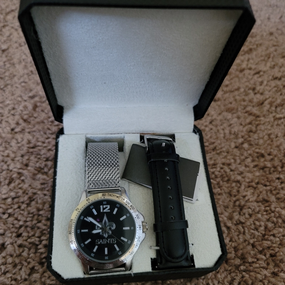 NFL New Orleans Saints War in original Box  with changeable band.
